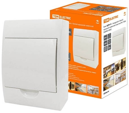 TDM ELECTRIC SQ0903-0008 Бокс ЩРН-П-3 модуля с белой крышкой навесной пластик IP40 TDM